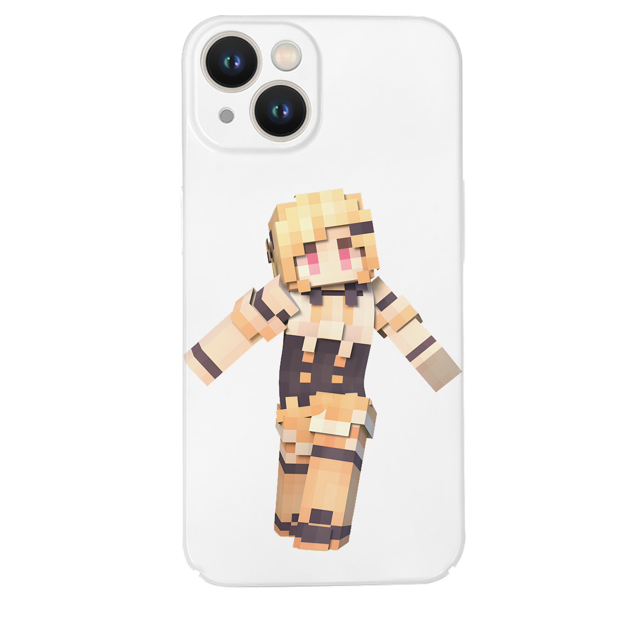 （画像用） マインクラフト ブロックの世界 Minecraft MC Block world 【iPhone 14シリーズ対応】ハードケース
